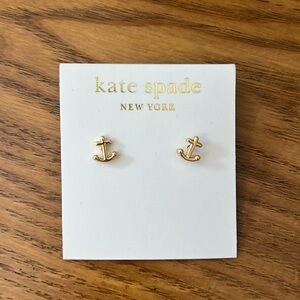 Kate Space gold anchor earrings